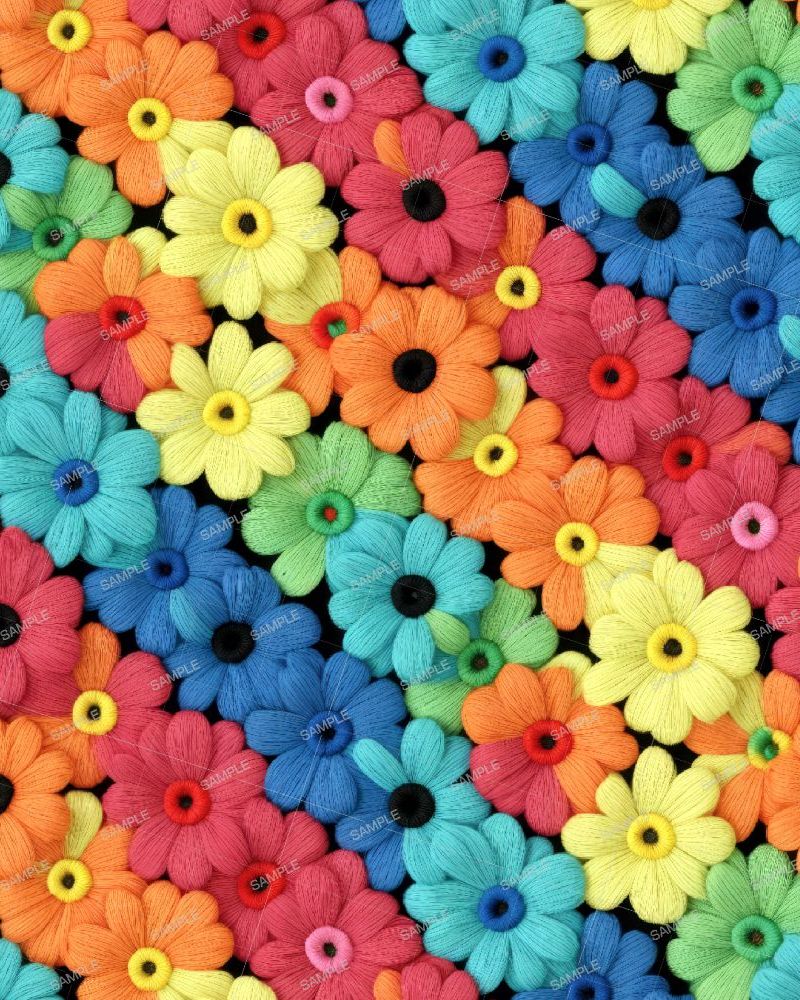 Embroidered Flowers 42