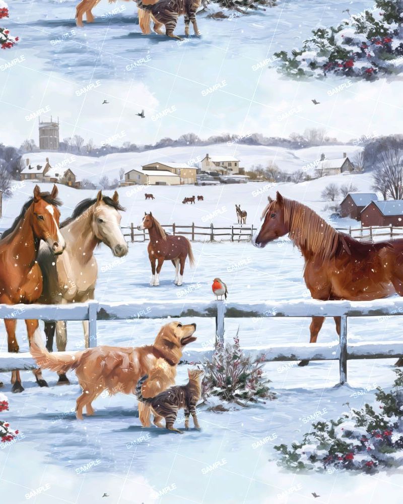 Farm Animals and a Songbird