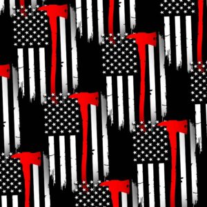Fireman Grunge Flag 22
