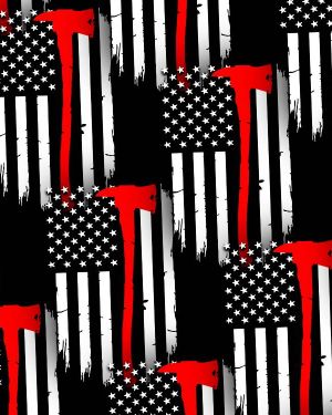 Fireman Grunge Flag 22