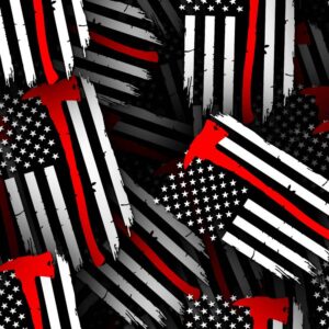 Fireman Grunge Flag 23
