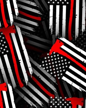 Fireman Grunge Flag 23