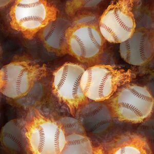 Flaming Baseballs 22