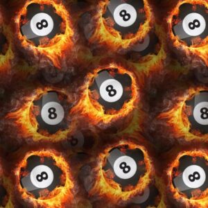 Flaming Eight Balls