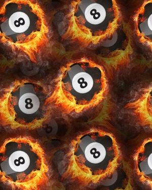 Flaming Eight Balls