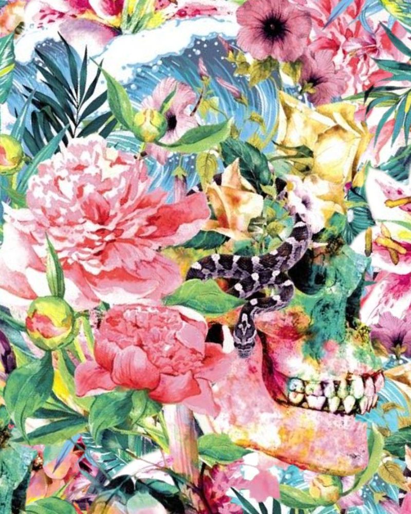 Floral Skulls 25