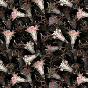 Flower Deer Skulls