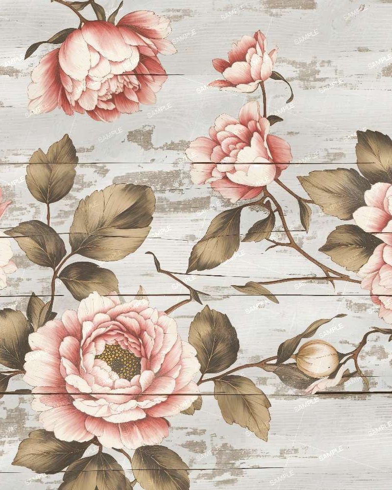 Flower Tole Painting on Antique Wood