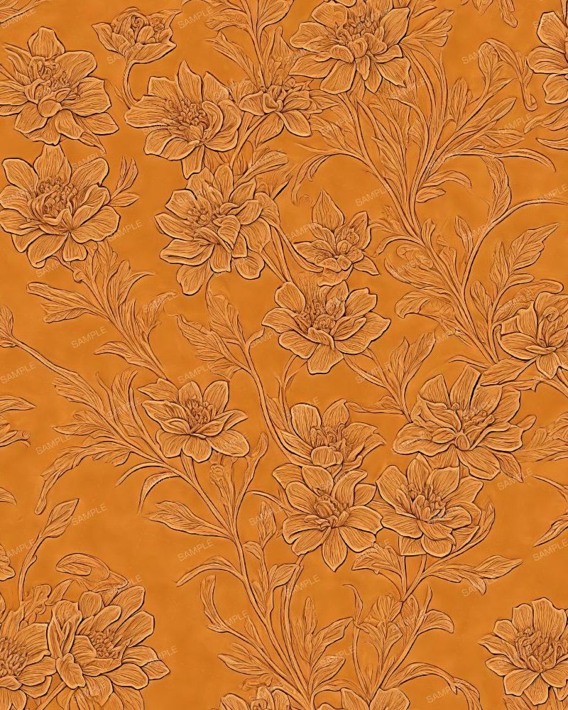 Flower Tooled Leather