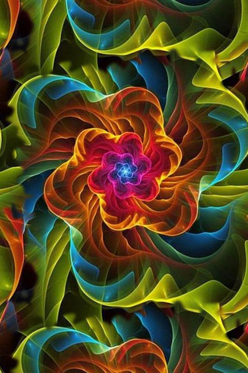 Fractal Rainbow Flower