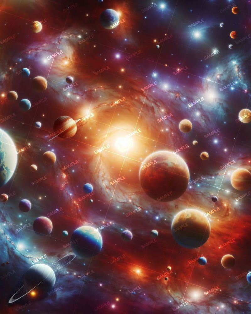 Galaxy Nebula and Planets 42