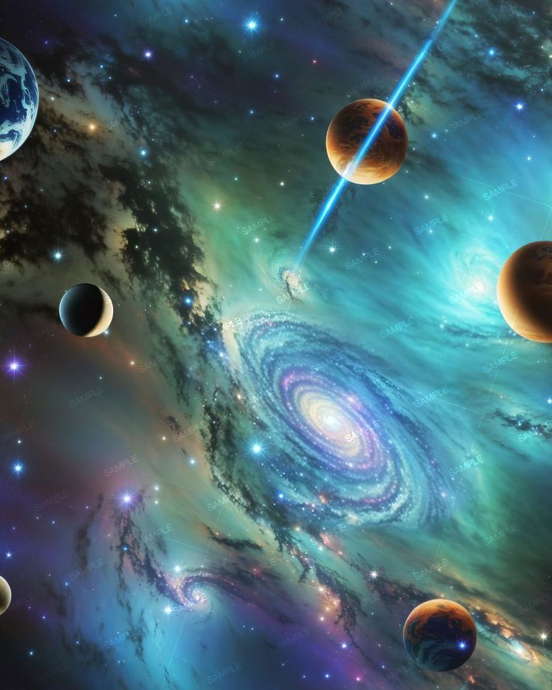 Galaxy Nebula and Planets 43