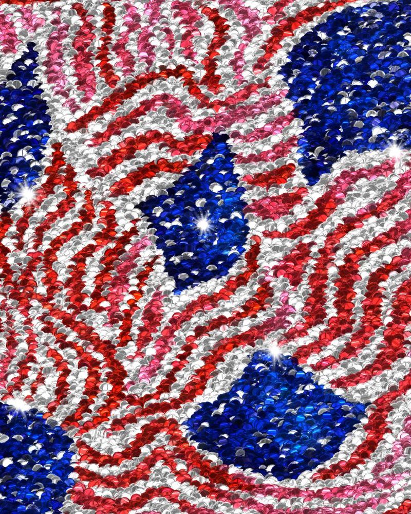 Glitter US Flag 31
