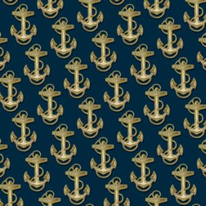 Gold Anchors on a Blue Field