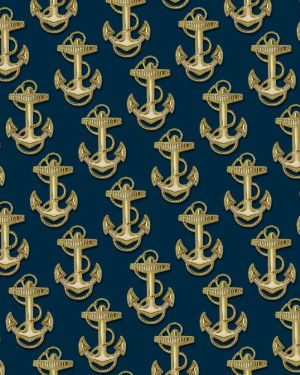 Gold Anchors on a Blue Field