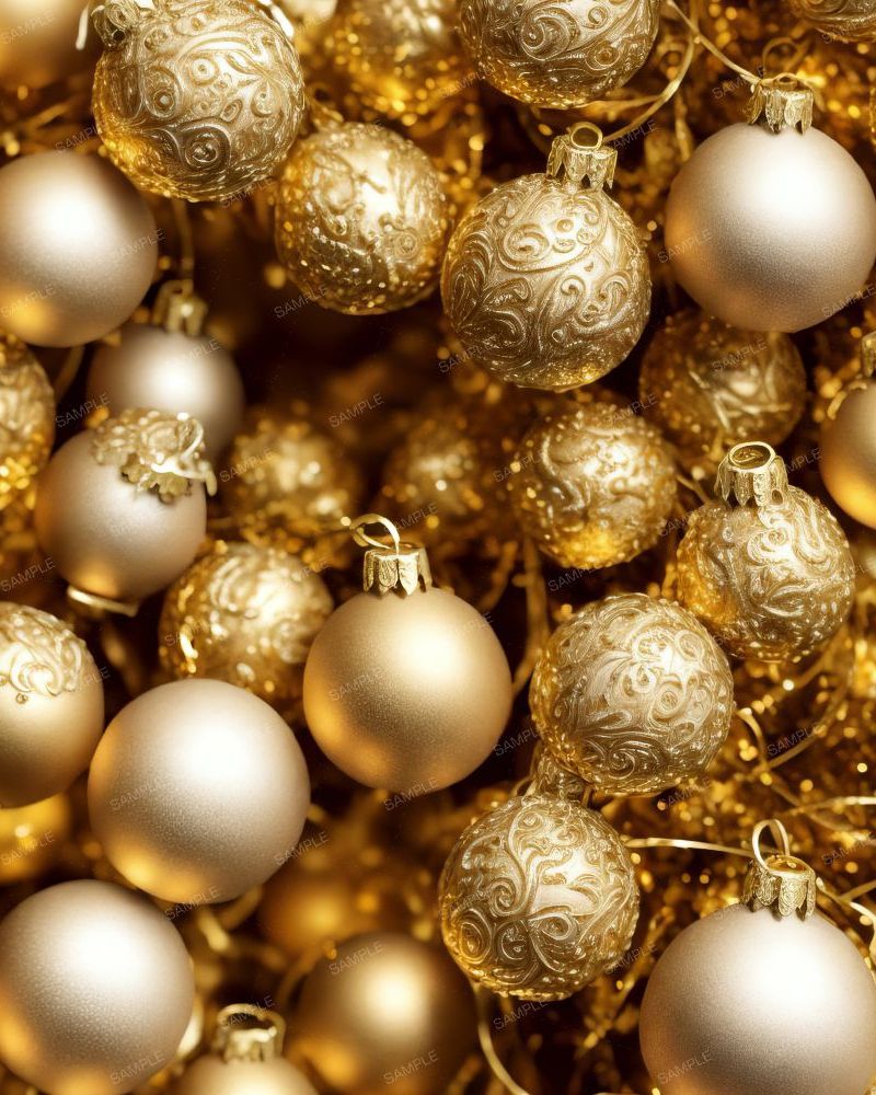 Gold Christmas Tree Ornaments