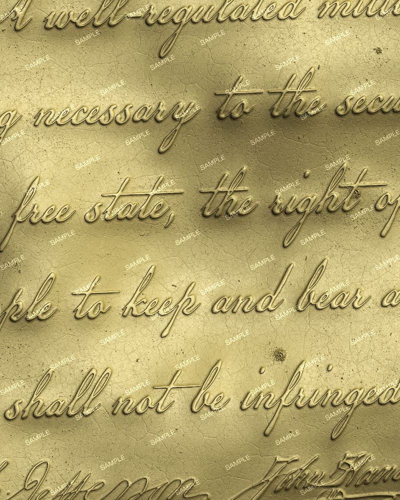 Gold Embossed Second Amendment