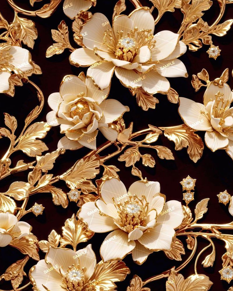 Gold Fillagree on Black Velvet