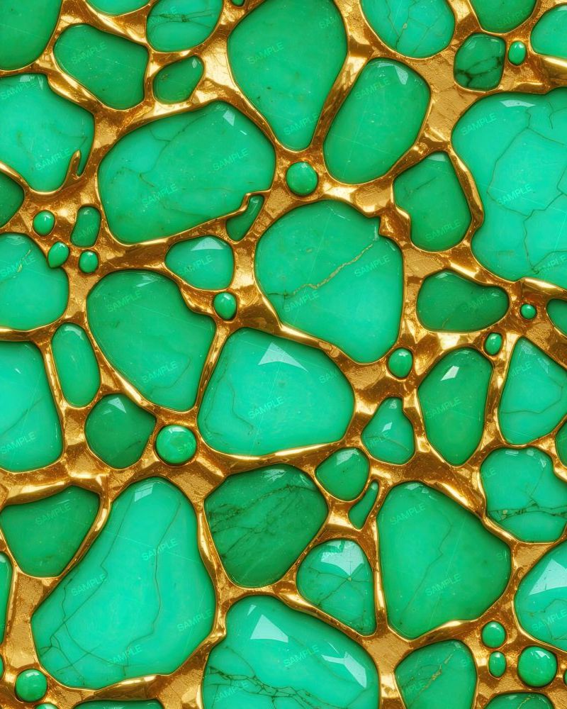 Gold Leaded Green Onyx