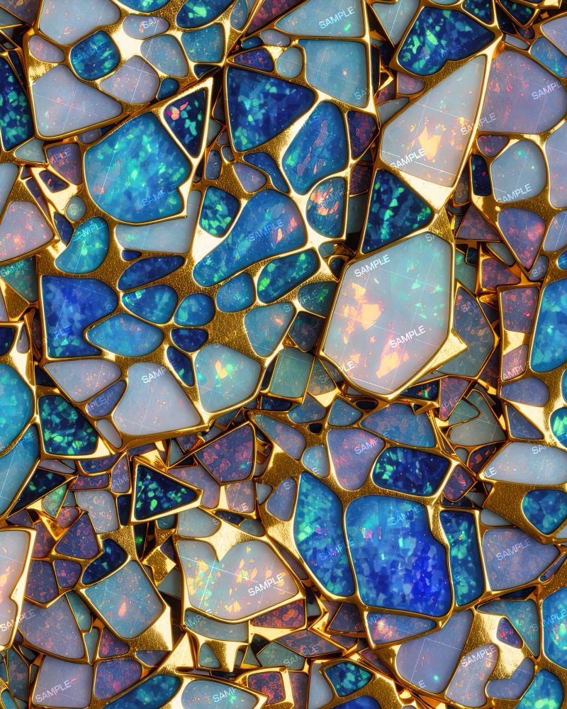 Gold Leaded Opals