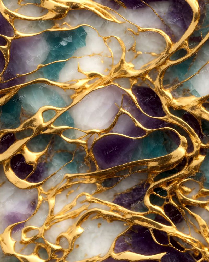 Gold Veins over Quartz 22