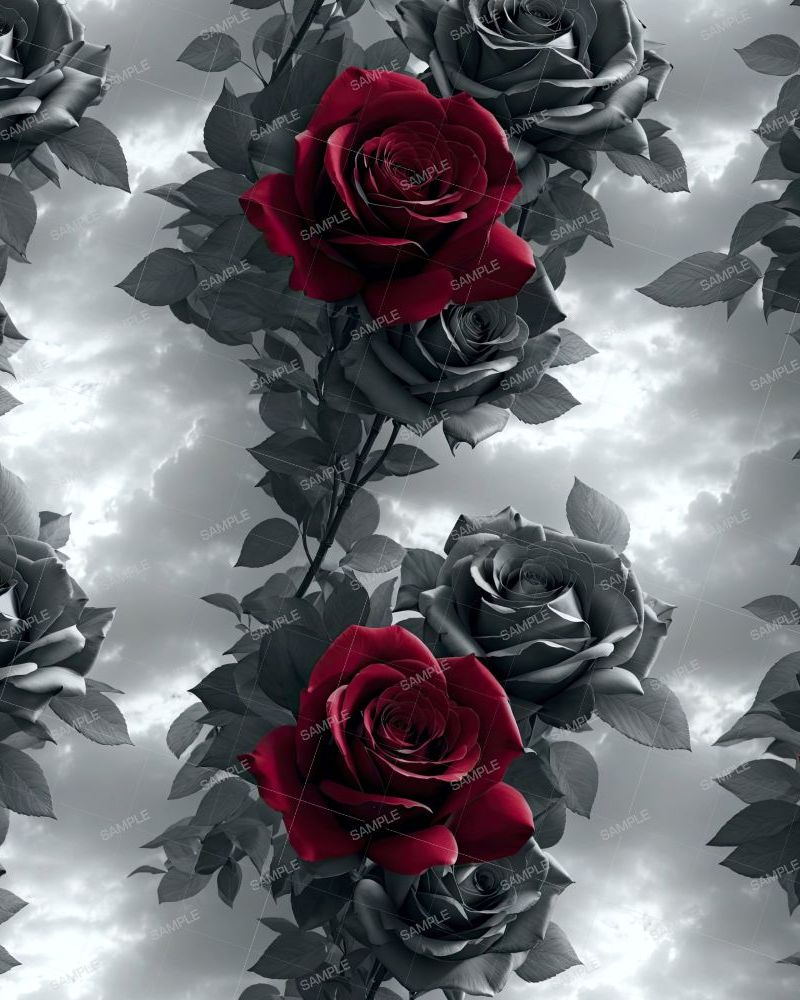 Gray and Red Roses 43