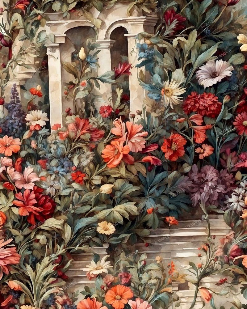 Greco Flower Garden Painting