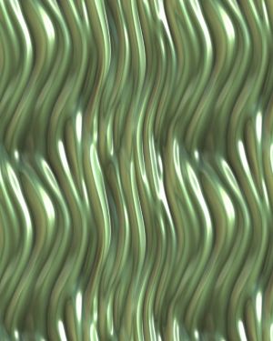 Green Chrome Rippled Wave
