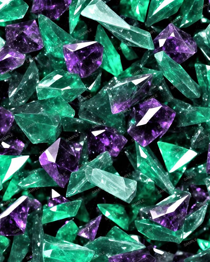Green and Purple Crystals