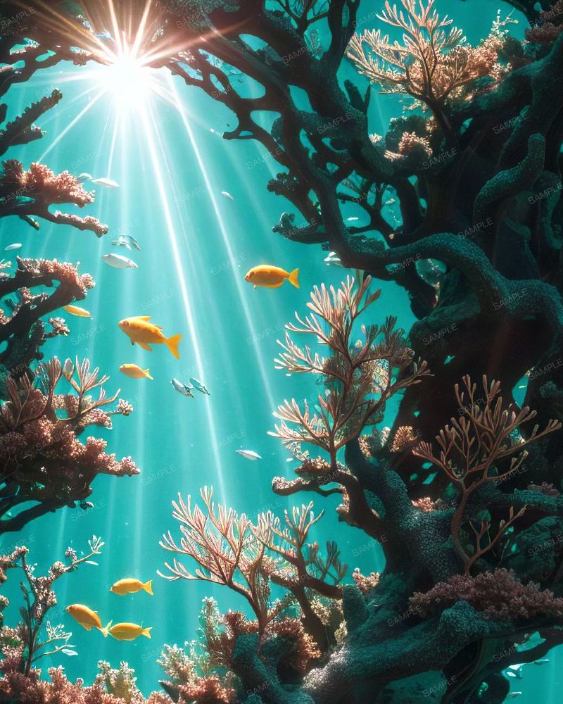 Grotto Aquarium Background 44