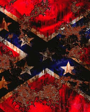Grunge Rusty Rebel Flag