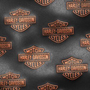 Harley Davidson Embossed Black Leather