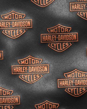 Harley Davidson Embossed Black Leather