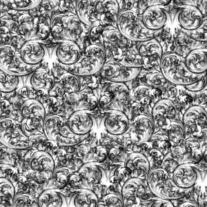 Hand Drawn Silver Scrollwork Engraving 24