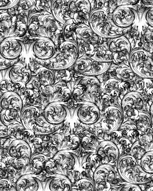 Hand Drawn Silver Scrollwork Engraving 24