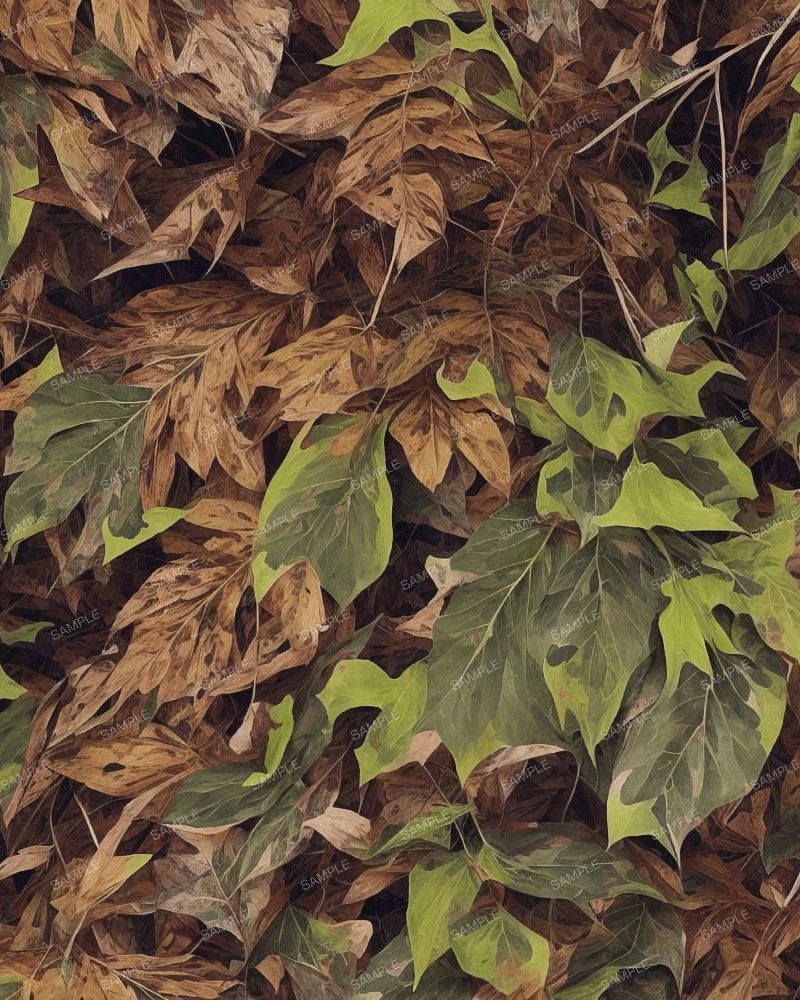 Hand Painted Leaf Camouflage