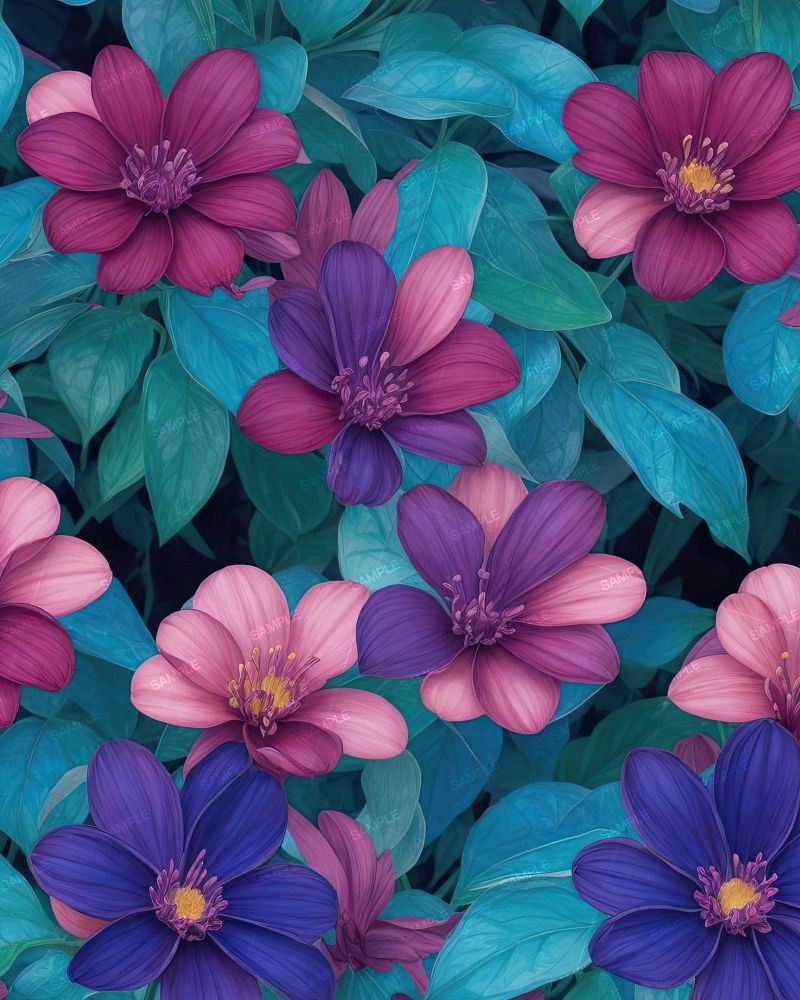 Hawaiian Flower Pattern 44