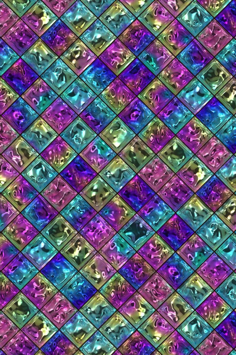 Holographic Glass Tile 24