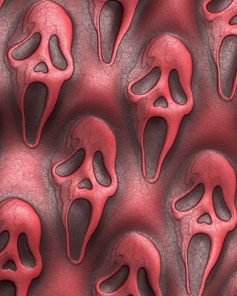 Horror Movie Embossed Leather