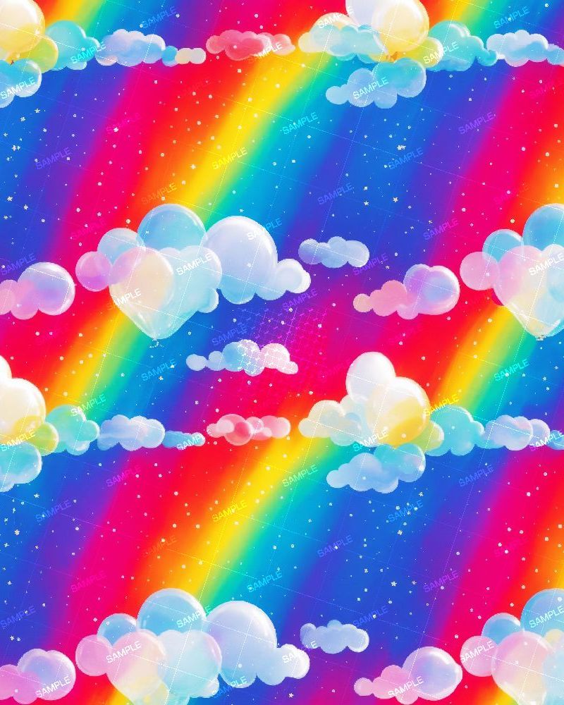 Kids Rainbow and Balloon Clouds