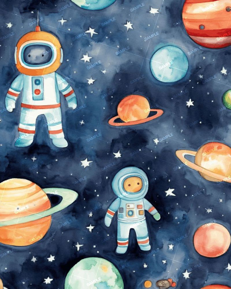 Kids in Space Watercolor 43