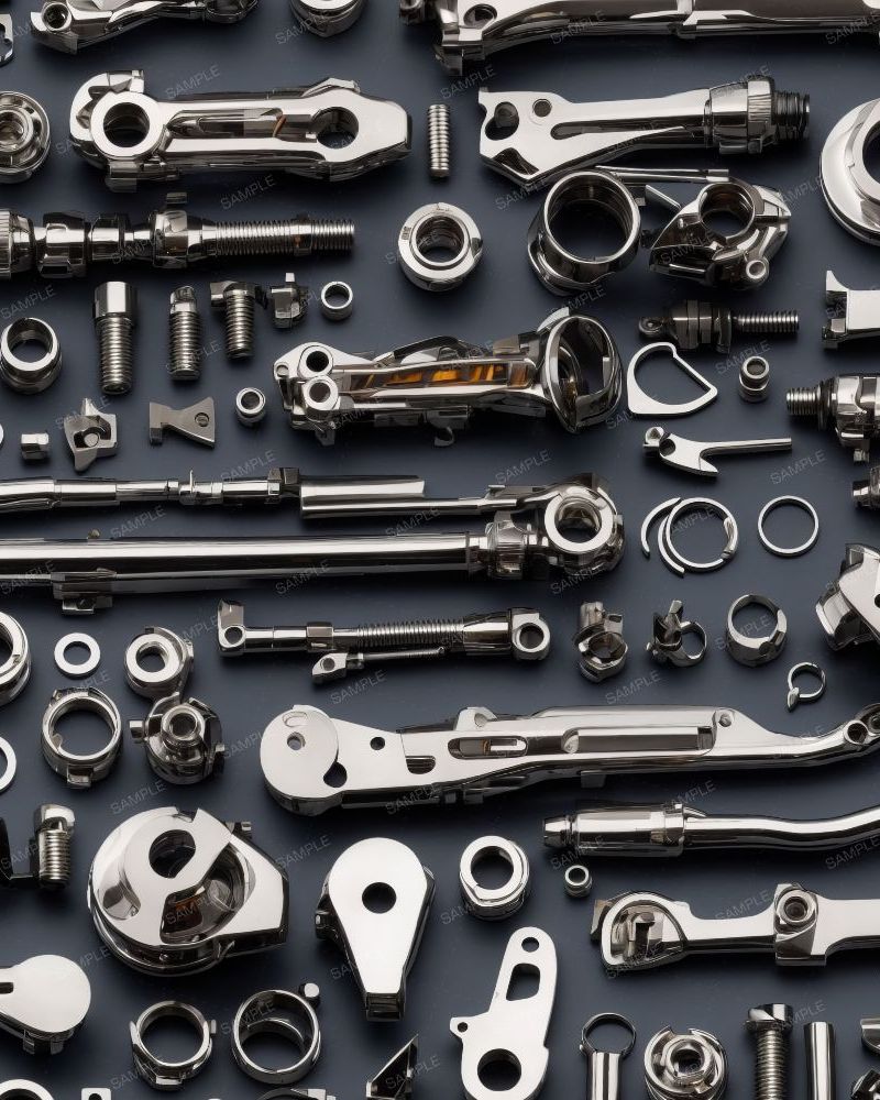 Knolling of Chrome Motorcycle Parts