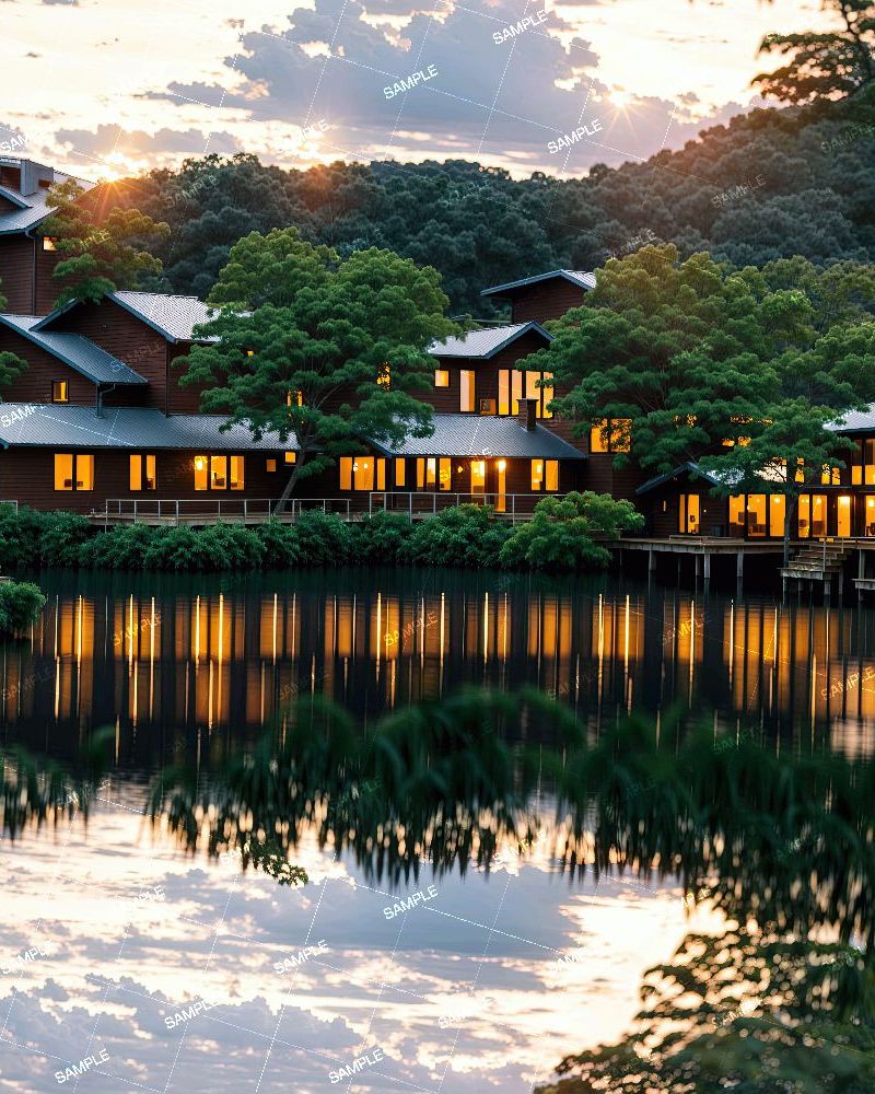 Lake House at Sundown
