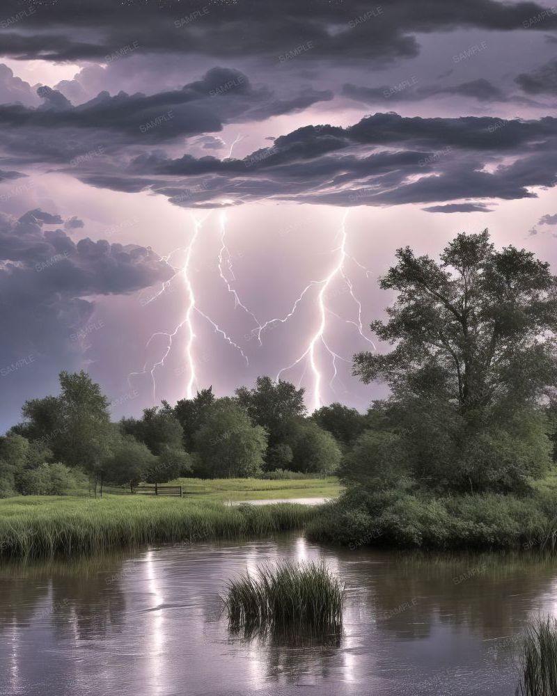 Lightning Storm on the Lake