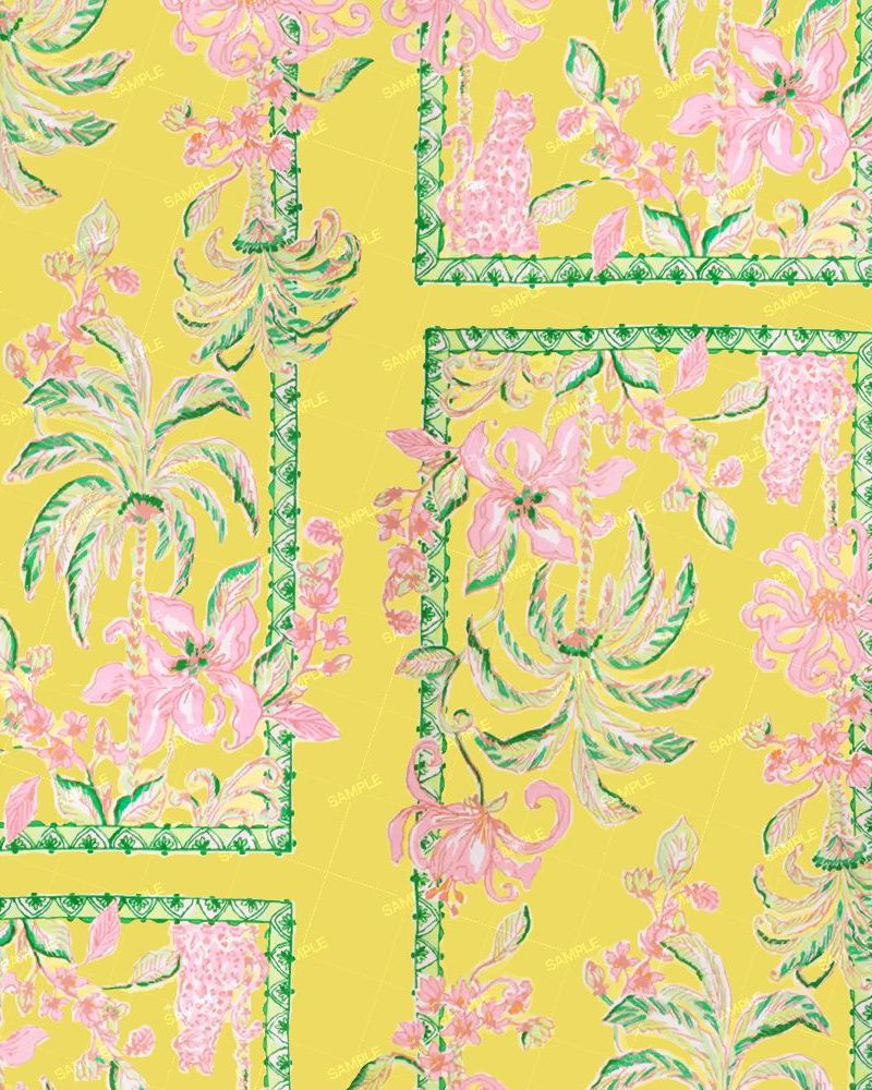 Lilly Finch Yellow Tropical Oasis 22