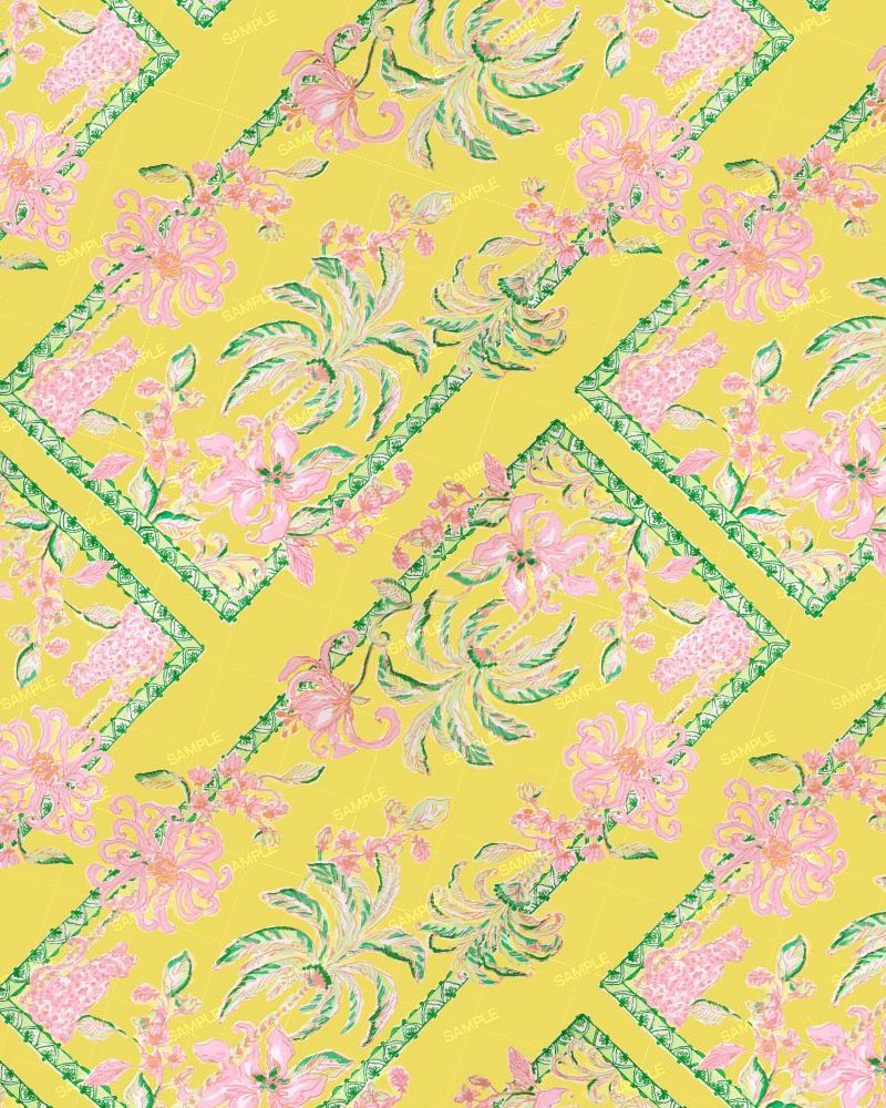 Lilly Finch Yellow Tropical Oasis 23