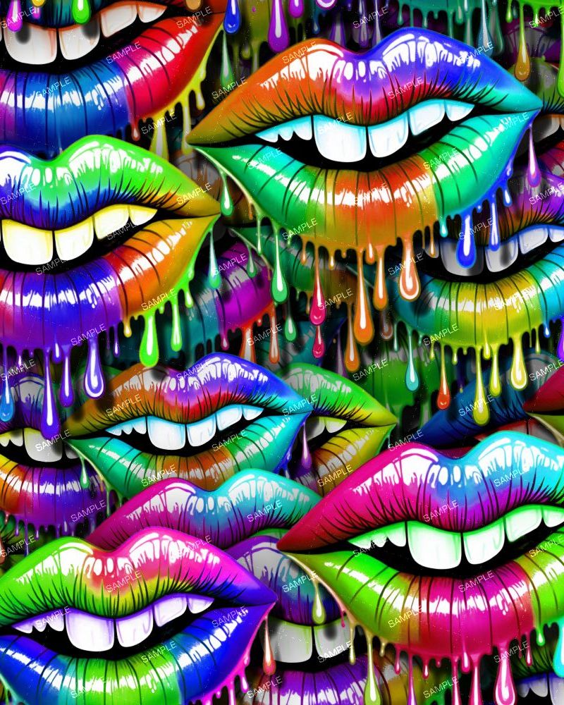 Lips Dripping Color