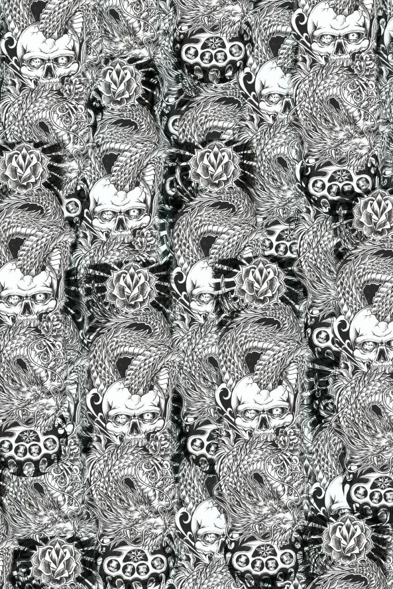 Lotus Dragon Skull 23