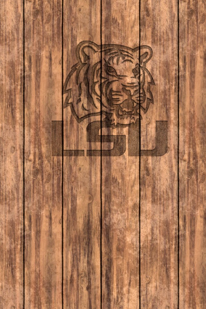 Louisiana State University Tigers on Wood 11×16