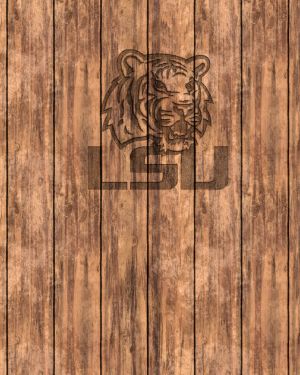Louisiana State University Tigers on Wood 11×16